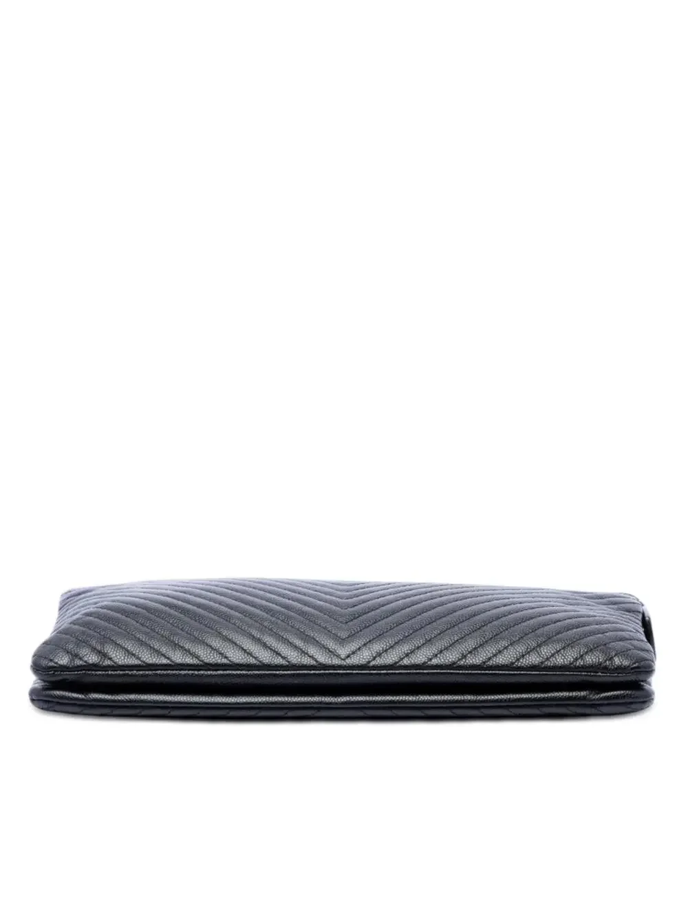 Chanel Cc Chevron Caviar Zip Clutch #297872C11B